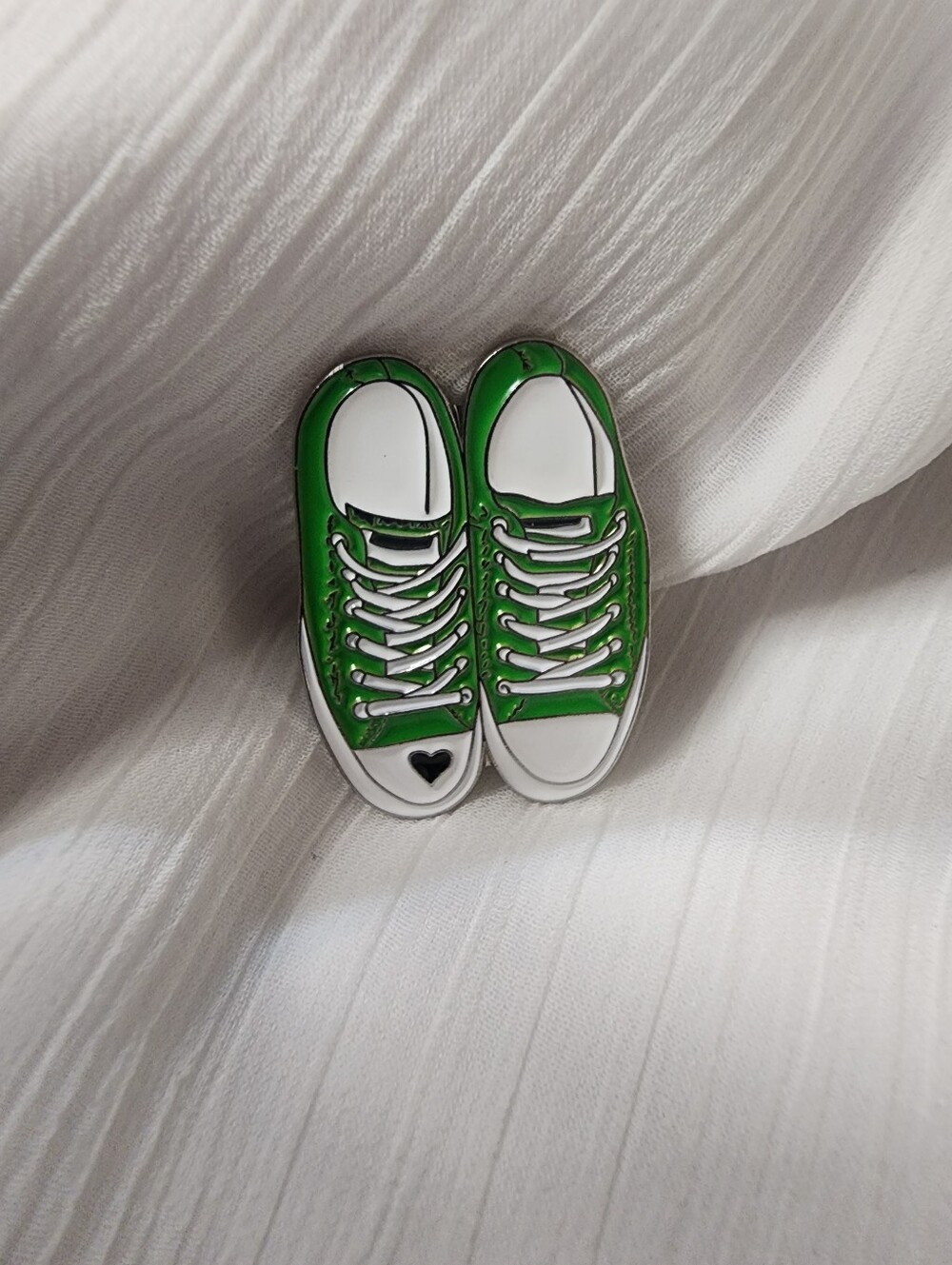 Classic Green Canvas Shoes Enamel Pin